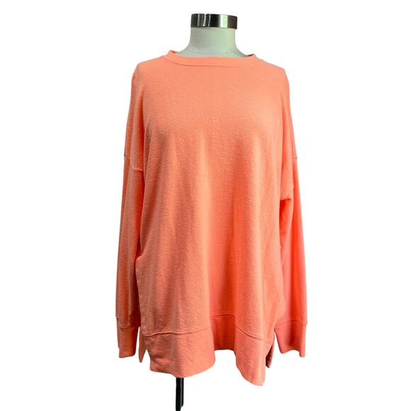 Aerie Neon Orange Oversized Lightweight Pullover Sweater Cozy Size M - Picture 1 of 6